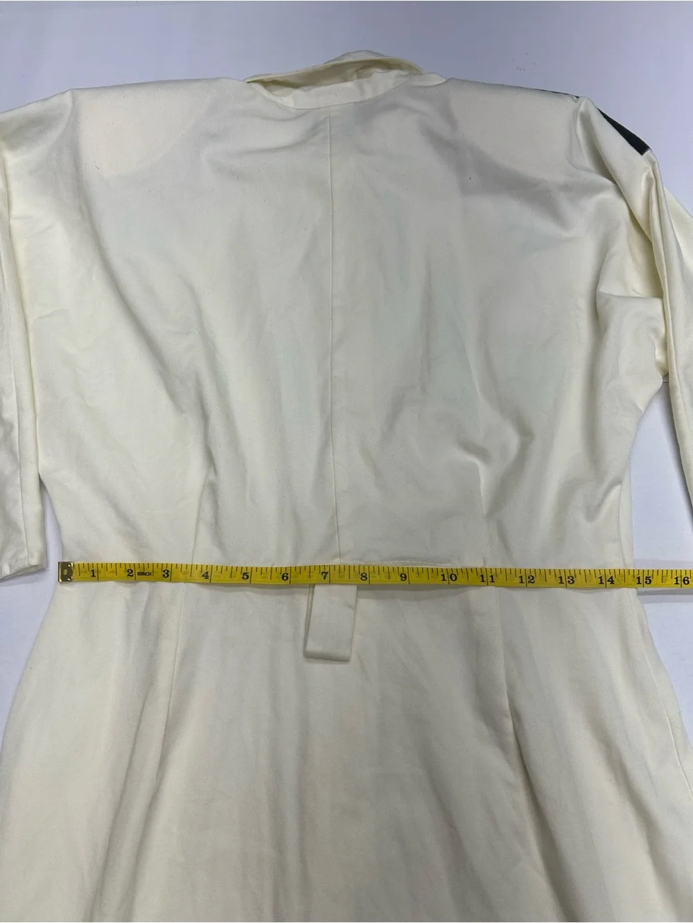 Vintage Positive Influence White Flame Shoulder Western Midi Dress Set 9/10